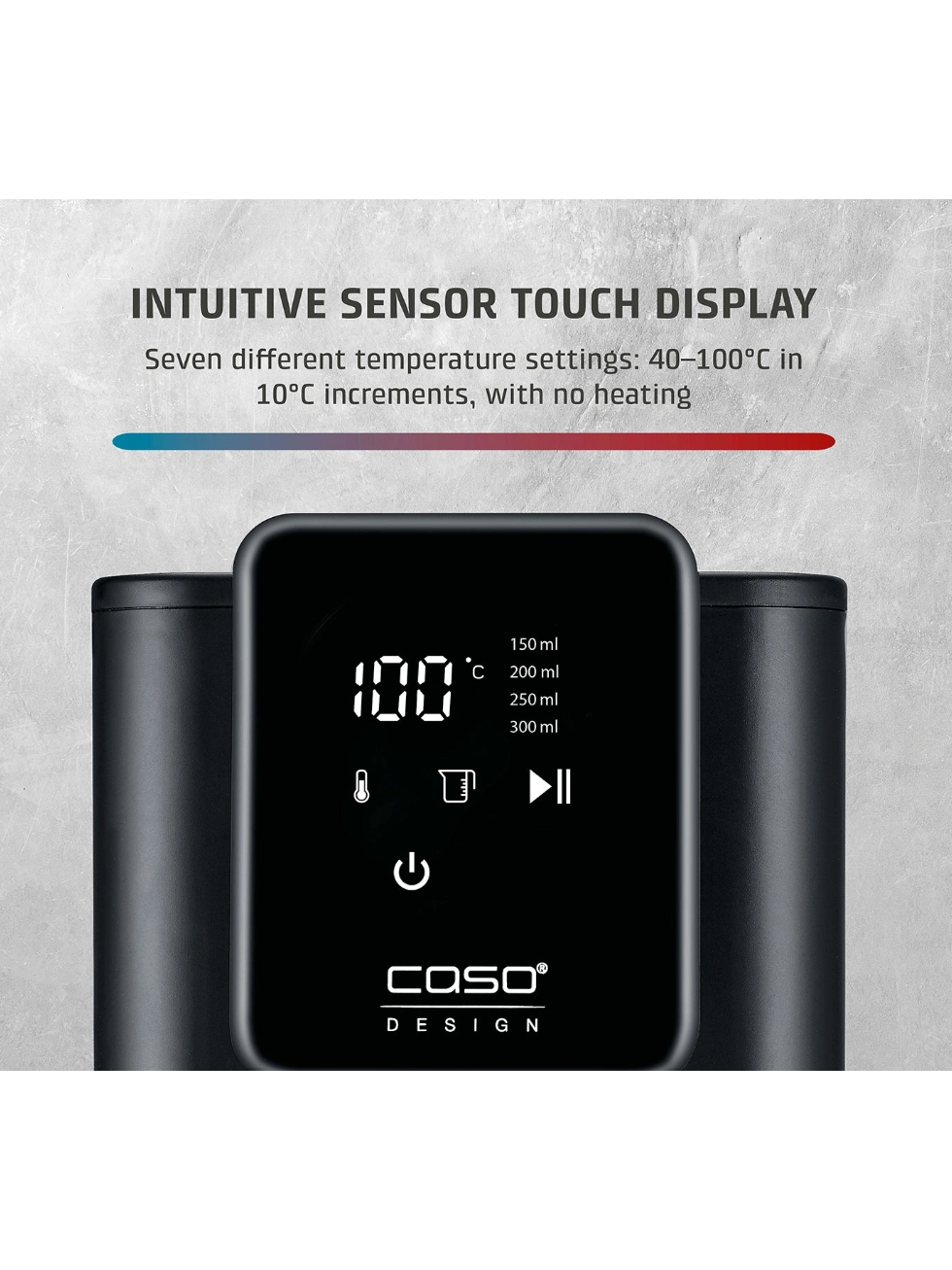 Caso Turbo Hot Water Dispenser | HW 616 | Water Dispenser | 2600 W | 2.5 L | Plastic/Stainless Steel | Black/Stainless Steel 4