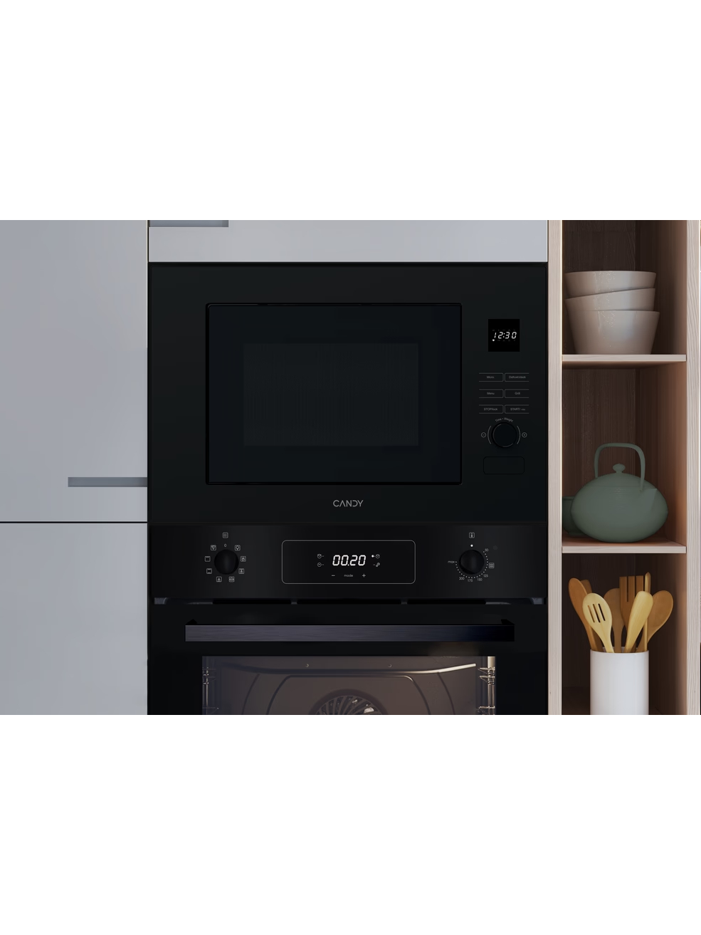 Candy Microwave oven | CA38FL7N20WXB | Built-in | 20 L | 750 W | Grill | Black 3