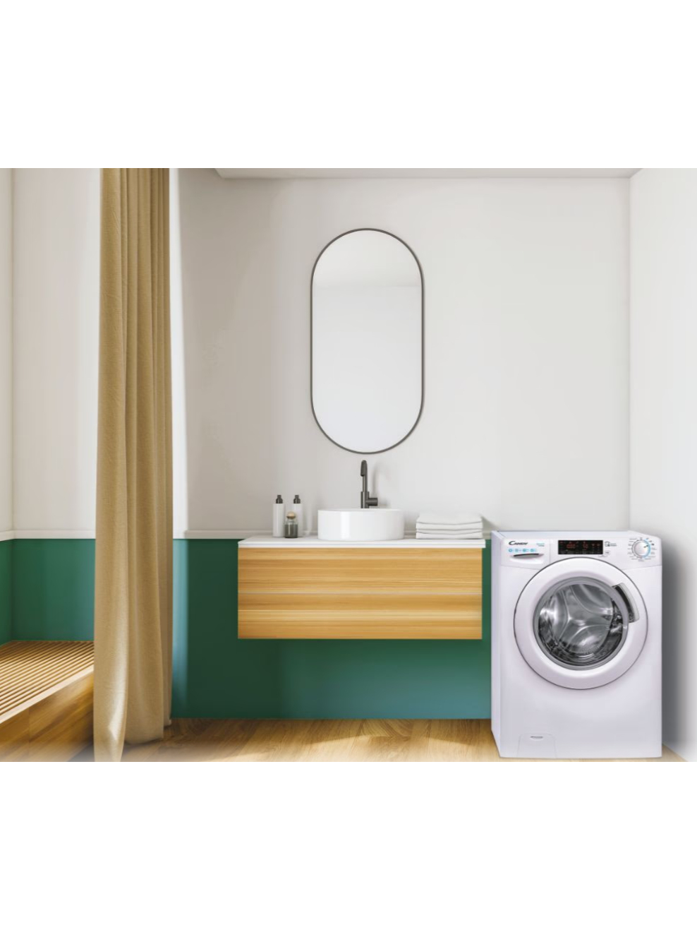 Candy | Washing Machine | CS1482DW4/1-S | Energy efficiency class B | Front loading | Washing capacity 8 kg | 1400 RPM | Depth 53 cm | Width 60 cm | Display | LCD | White 4