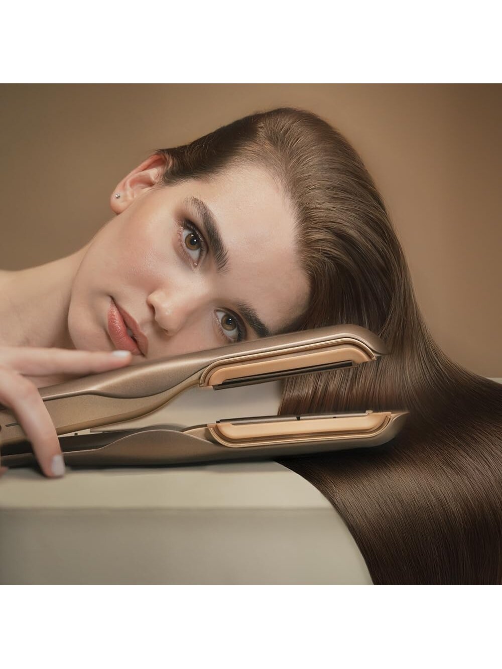 Cecotec Air Straightener | AirLisse 2in1 ForceDry Champagne | Ceramic heating system | Number of heating levels 4 | 1000 W | Beige 4 Cecotec Air Straightener | AirLisse 2in1 ForceDry Champagne | Ceramic heating system | Number of heating levels 4 | 1000 W | Beige 4