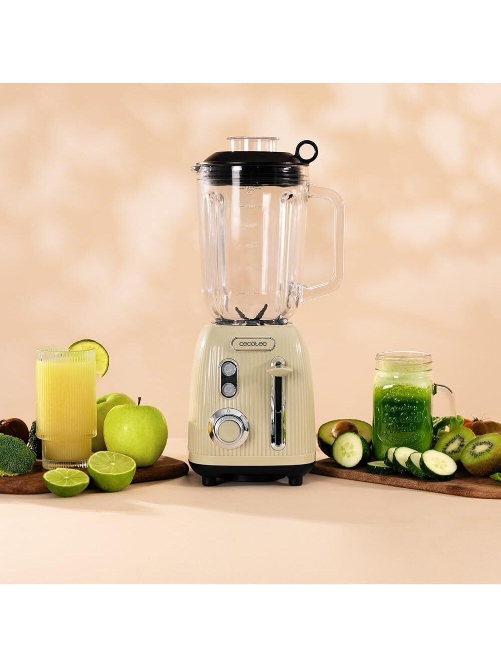 Cecotec Blender | Power Black Titanium RetroGreen | Tabletop | 1200 W | Jar capacity 1.5 L | Jar material Glass | Green 2 Cecotec Blender | Power Black Titanium RetroGreen | Tabletop | 1200 W | Jar capacity 1.5 L | Jar material Glass | Green 2