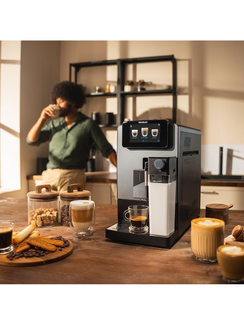 Cecotec Coffee machine | Cremmaet Latte Touch | Pump pressure 19 bar | Built-in milk frother | Super-automatic | Black | 1500 W 5 Cecotec Coffee machine | Cremmaet Latte Touch | Pump pressure 19 bar | Built-in milk frother | Super-automatic | Black | 1500 W 5