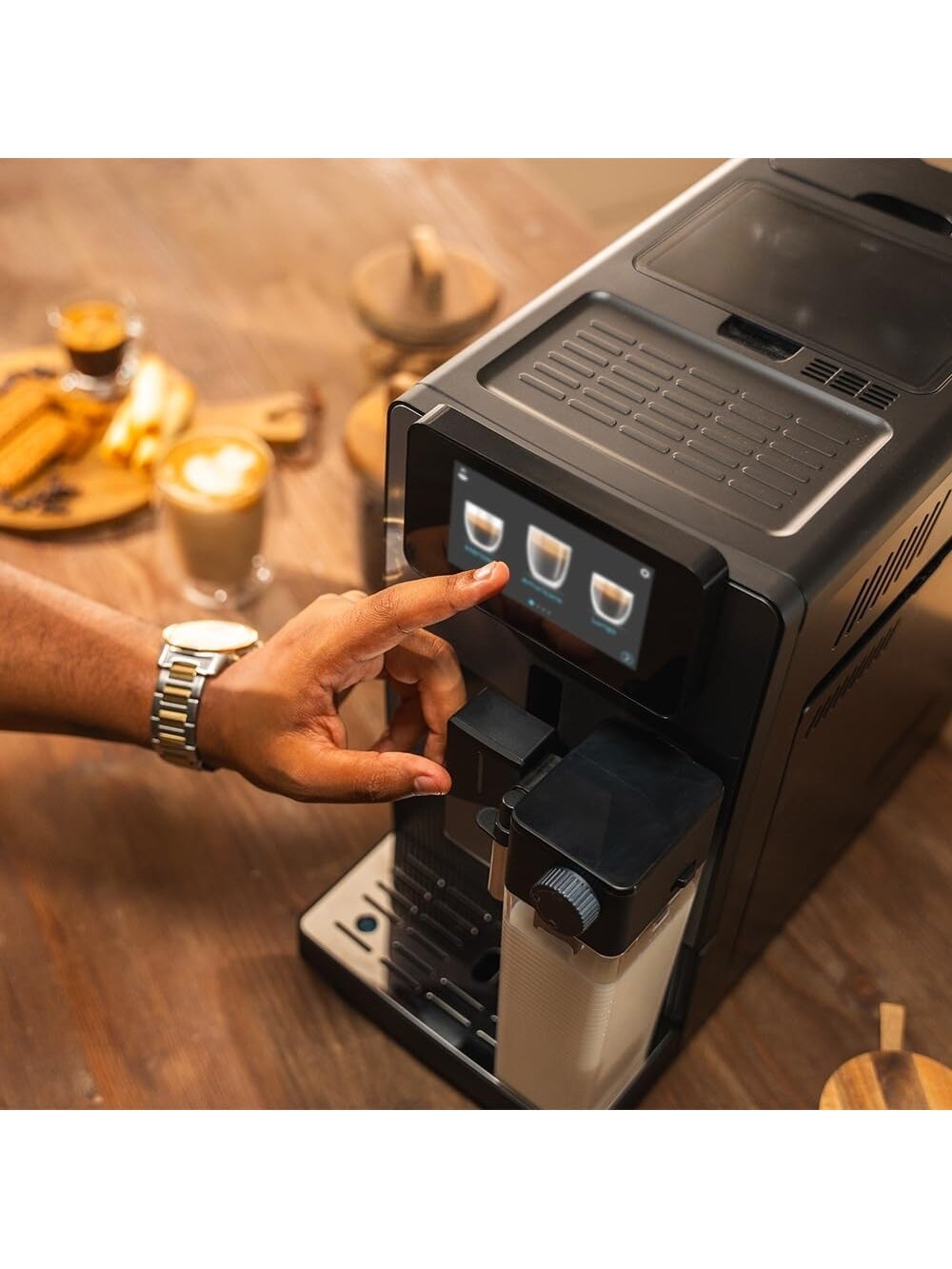 Cecotec Coffee machine | Cremmaet Latte Touch | Pump pressure 19 bar | Built-in milk frother | Super-automatic | Black | 1500 W 6 Cecotec Coffee machine | Cremmaet Latte Touch | Pump pressure 19 bar | Built-in milk frother | Super-automatic | Black | 1500 W 6