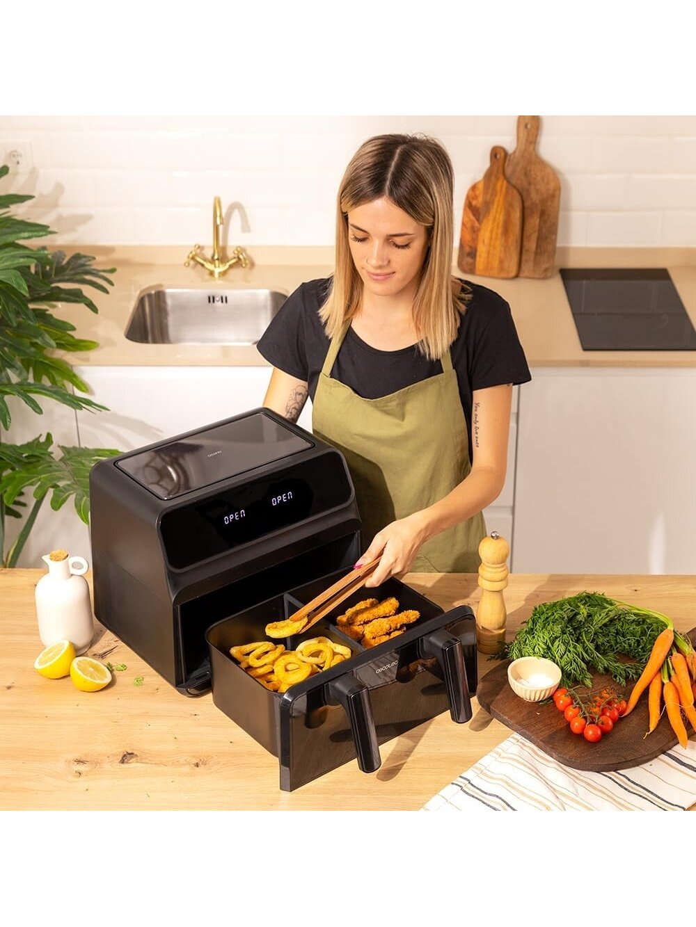Cecotec Double hot air fryer | Cecofry Advance 9000 Window | Power 2200 W | Capacity 9 L | Black 3
