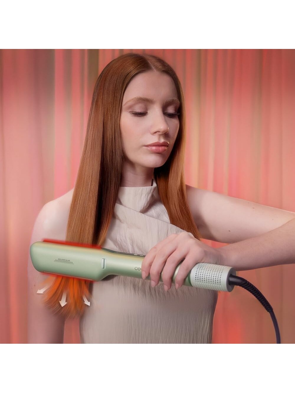 Cecotec Hair Straightener | Air Lisse Champagne | Ceramic heating system | Ionic function | Temperature (max) 230 °C | Temperature (min) 100 °C | Number of heating levels 3 | 1600 W | Champagne 4 Cecotec Hair Straightener | Air Lisse Champagne | Ceramic heating system | Ionic function | Temperature (max) 230 °C | Temperature (min) 100 °C | Number of heating levels 3 | 1600 W | Champagne 4