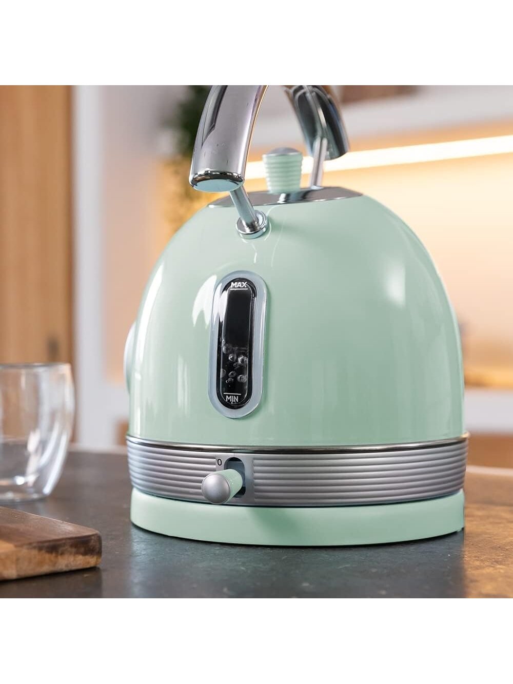 Cecotec Kettle | ThermoSense 420 Vintage | 2200 W | Electric | 1.8 L | Stainless steel | 360° rotational base | Light Green 4