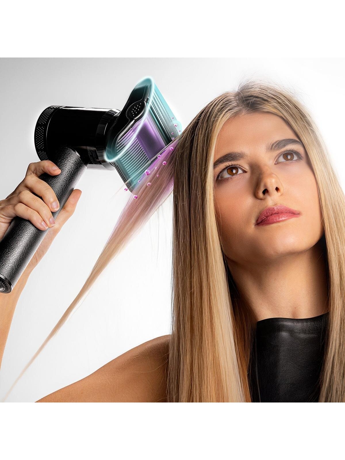 Cecotec Hair Dryer | DryGlam Waves i-Sensor Pro | 1600 W | Number of temperature settings 4 | Ionic function | Black | Diffuser nozzle 4 Cecotec Hair Dryer | DryGlam Waves i-Sensor Pro | 1600 W | Number of temperature settings 4 | Ionic function | Black | Diffuser nozzle 4