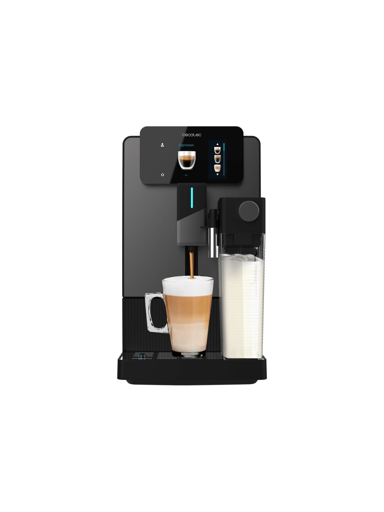 Cecotec Coffee machine | Cremmaet Latte Touch | Pump pressure 19 bar | Built-in milk frother | Super-automatic | Black | 1500 W Cecotec Coffee machine | Cremmaet Latte Touch | Pump pressure 19 bar | Built-in milk frother | Super-automatic | Black | 1500 W