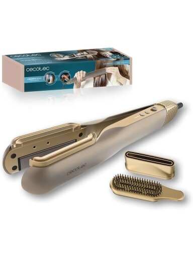 Cecotec Air Straightener | AirLisse 2in1 ForceDry Champagne | Ceramic heating system | Number of heating levels 4 | 1000 W | Beige