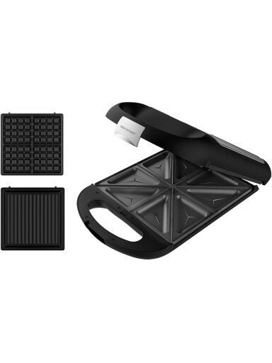 Cecotec Sandwich Maker | Rock'nToast Family 3in1 | 1500 W | Number of plates 3 | Black Cecotec Sandwich Maker | Rock'nToast Family 3in1 | 1500 W | Number of plates 3 | Black