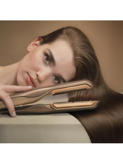 Cecotec Air Straightener | AirLisse 2in1 ForceDry Champagne | Ceramic heating system | Number of heating levels 4 | 1000 W | Beige 4 Cecotec Air Straightener | AirLisse 2in1 ForceDry Champagne | Ceramic heating system | Number of heating levels 4 | 1000 W | Beige 4