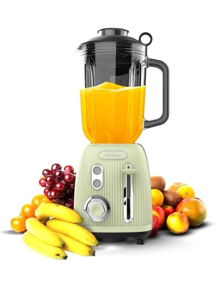 Cecotec Blender | Power Black Titanium RetroGreen | Tabletop | 1200 W | Jar capacity 1.5 L | Jar material Glass | Green 1 Cecotec Blender | Power Black Titanium RetroGreen | Tabletop | 1200 W | Jar capacity 1.5 L | Jar material Glass | Green 1