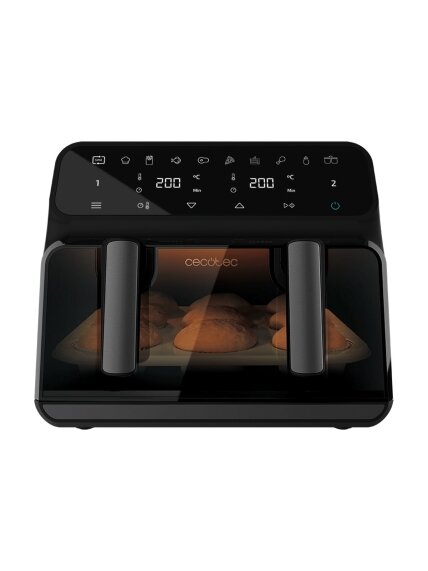 Cecotec Double hot air fryer | Cecofry Advance 9000 Window | Power 2200 W | Capacity 9 L | Black