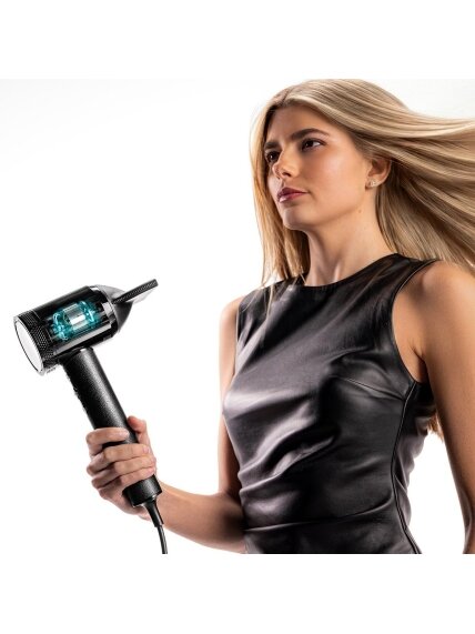 Cecotec Hair Dryer | DryGlam Waves i-Sensor Pro | 1600 W | Number of temperature settings 4 | Ionic function | Black | Diffuser nozzle 2