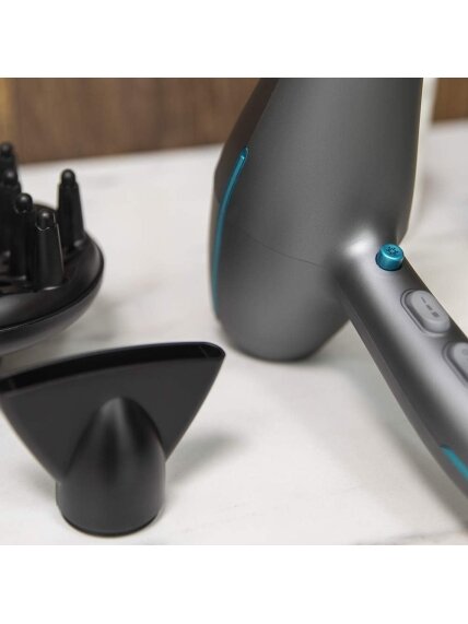 Cecotec Hair dryer | IoniCare 5300 Maxi Aura Black | 2200 W | Number of temperature settings 3 | Ionic function | Black/Grey | Diffuser nozzle 4