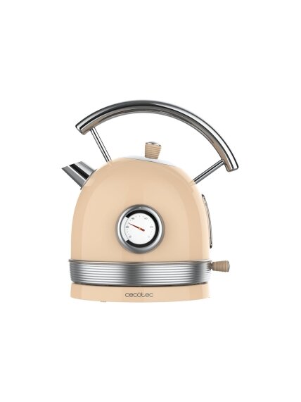 Cecotec Kettle | ThermoSense 420 Vintage | 2200 W | Electric | 1.8 L | Stainless steel | 360° rotational base | Light Beige