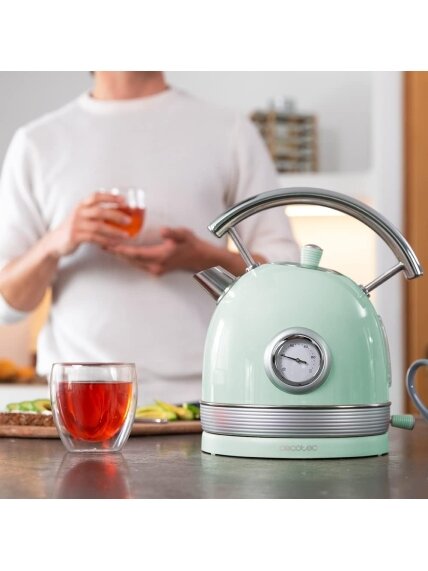 Cecotec Kettle | ThermoSense 420 Vintage | 2200 W | Electric | 1.8 L | Stainless steel | 360° rotational base | Light Green 1