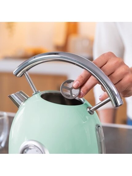 Cecotec Kettle | ThermoSense 420 Vintage | 2200 W | Electric | 1.8 L | Stainless steel | 360° rotational base | Light Green 5 Cecotec Kettle | ThermoSense 420 Vintage | 2200 W | Electric | 1.8 L | Stainless steel | 360° rotational base | Light Green 5