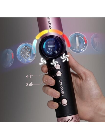 Cecotec Styling Brush | AirGlam 14in1 Flex Black | Ion conditioning | Barrel diameter 32 mm/35 mm | 1400 W | Black 2