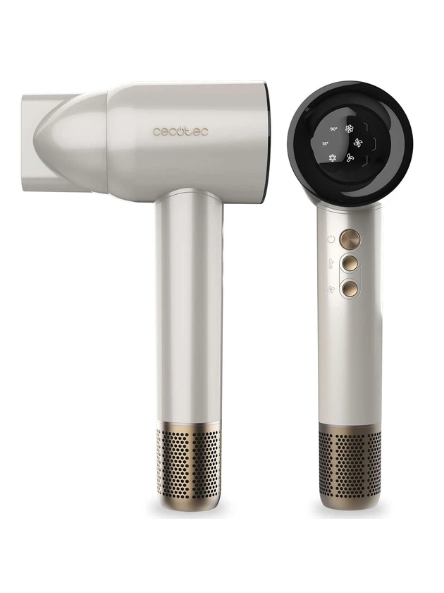 Cecotec Hair dryer | DryGlam Waves Champagne | 1600 W | Number of temperature settings 3 | Ionic function | Champagne | Diffuser nozzle 2 Cecotec Hair dryer | DryGlam Waves Champagne | 1600 W | Number of temperature settings 3 | Ionic function | Champagne | Diffuser nozzle 2