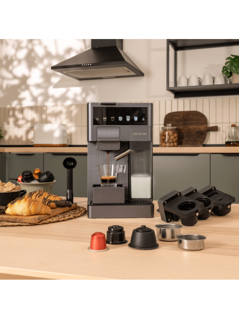 Cecotec Coffee machine | FreeStyle Latte T | Pump pressure 20 bar | Built-in milk frother | Automatic | Grey | 1350 W 2 Cecotec Coffee machine | FreeStyle Latte T | Pump pressure 20 bar | Built-in milk frother | Automatic | Grey | 1350 W 2