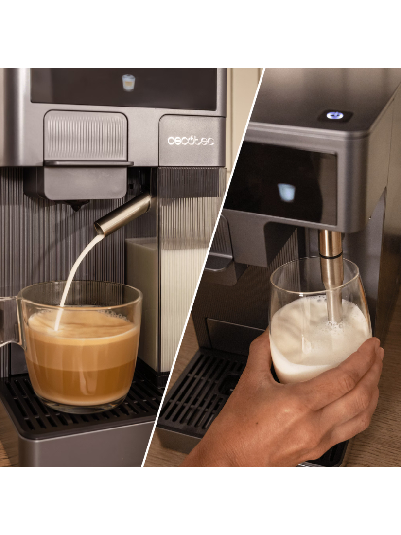 Cecotec Coffee machine | FreeStyle Latte T | Pump pressure 20 bar | Built-in milk frother | Automatic | Grey | 1350 W 4 Cecotec Coffee machine | FreeStyle Latte T | Pump pressure 20 bar | Built-in milk frother | Automatic | Grey | 1350 W 4