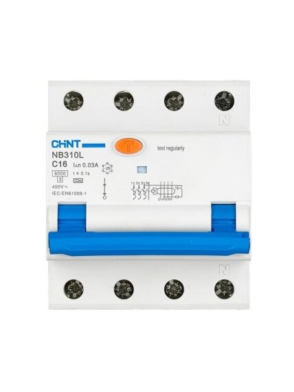 Chint | Circuit breaker RCBO, NB310L/3N, 3P+N, C32, 30mA, A, 6kA | NB310L3PN30MAA32C 1