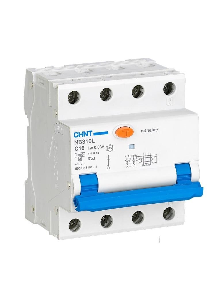 Chint | Circuit breaker RCBO, NB310L/3N, 3P+N, C32, 30mA, A, 6kA | NB310L3PN30MAA32C