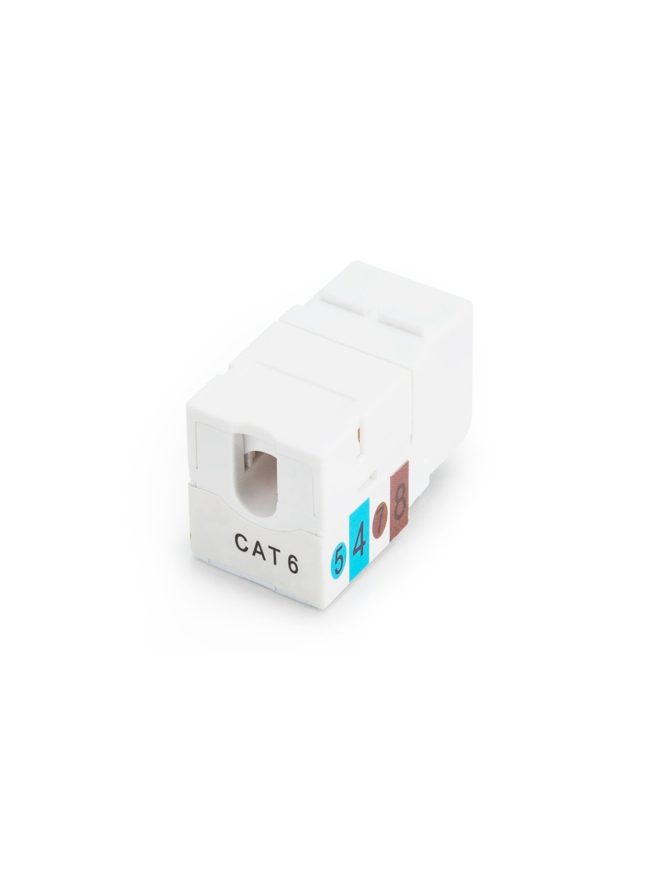 Class E CAT 6 Keystone Jack | DN-93601 | Unshielded RJ45 to LSA | Cable installation via LSA strips, color coded according to EIA/TIA 568 A & B; The Cat 6 keystone module supports transmission speeds of up to 1 GBit/s & 250 MHz in connection with cat 6 or 1 Class E CAT 6 Keystone Jack | DN-93601 | Unshielded RJ45 to LSA | Cable installation via LSA strips, color coded according to EIA/TIA 568 A & B; The Cat 6 keystone module supports transmission speeds of up to 1 GBit/s & 250 MHz in connection with cat 6 or 1