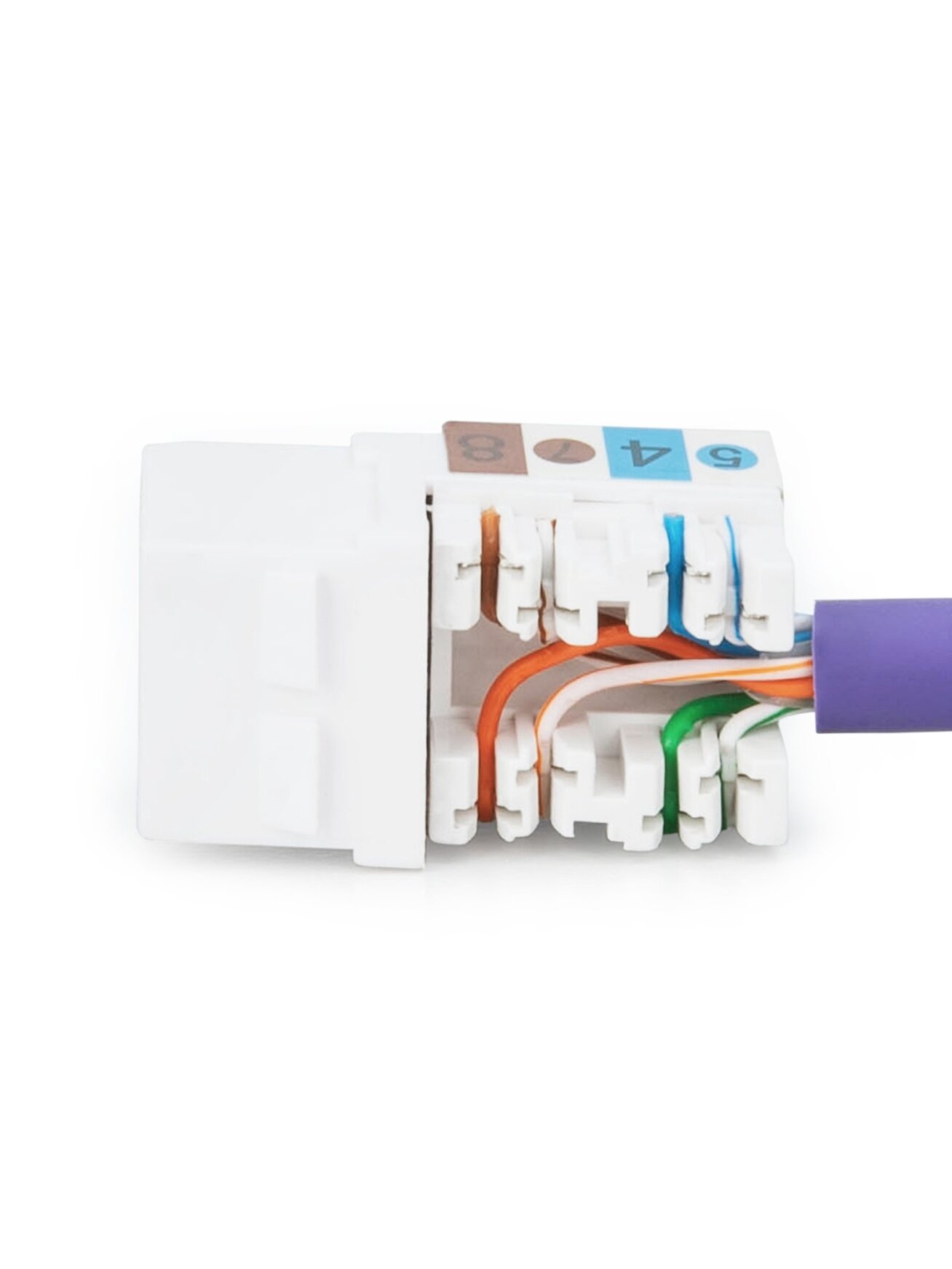 Class E CAT 6 Keystone Jack | DN-93601 | Unshielded RJ45 to LSA | Cable installation via LSA strips, color coded according to EIA/TIA 568 A & B; The Cat 6 keystone module supports transmission speeds of up to 1 GBit/s & 250 MHz in connection with cat 6 or 2 Class E CAT 6 Keystone Jack | DN-93601 | Unshielded RJ45 to LSA | Cable installation via LSA strips, color coded according to EIA/TIA 568 A & B; The Cat 6 keystone module supports transmission speeds of up to 1 GBit/s & 250 MHz in connection with cat 6 or 2