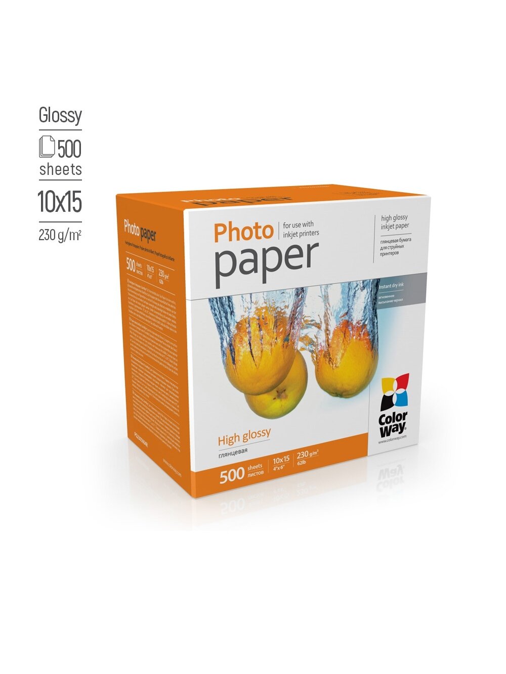 ColorWay Photo Paper, 500 sheets | High Glossy | 230 g/m² | 10x15 1