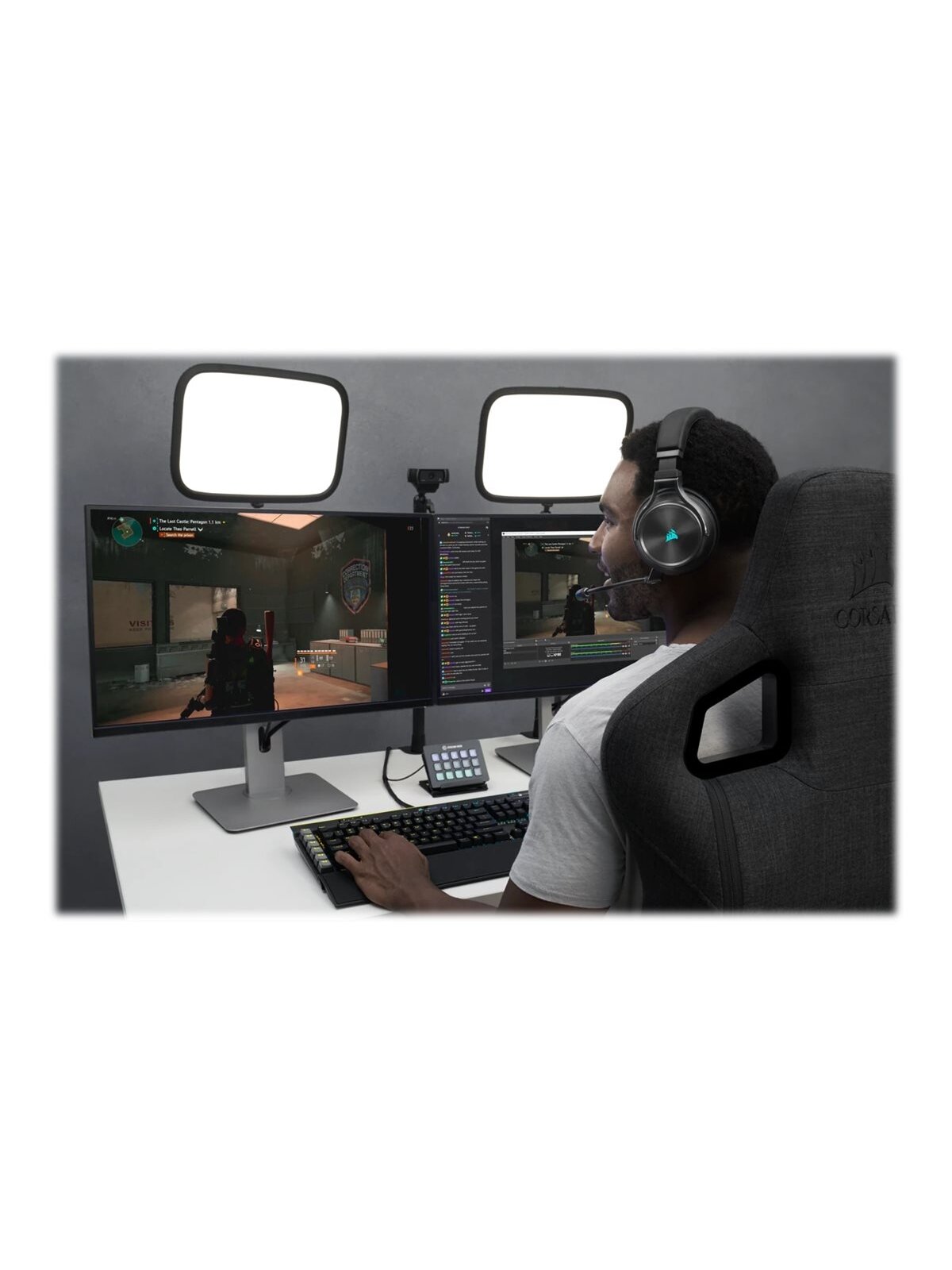 Corsair | High-Fidelity Gaming Headset | VIRTUOSO RGB WIRELESS XT | Wireless/Wired | Over-Ear | Black | Wireless 12 Corsair | High-Fidelity Gaming Headset | VIRTUOSO RGB WIRELESS XT | Wireless/Wired | Over-Ear | Black | Wireless 12