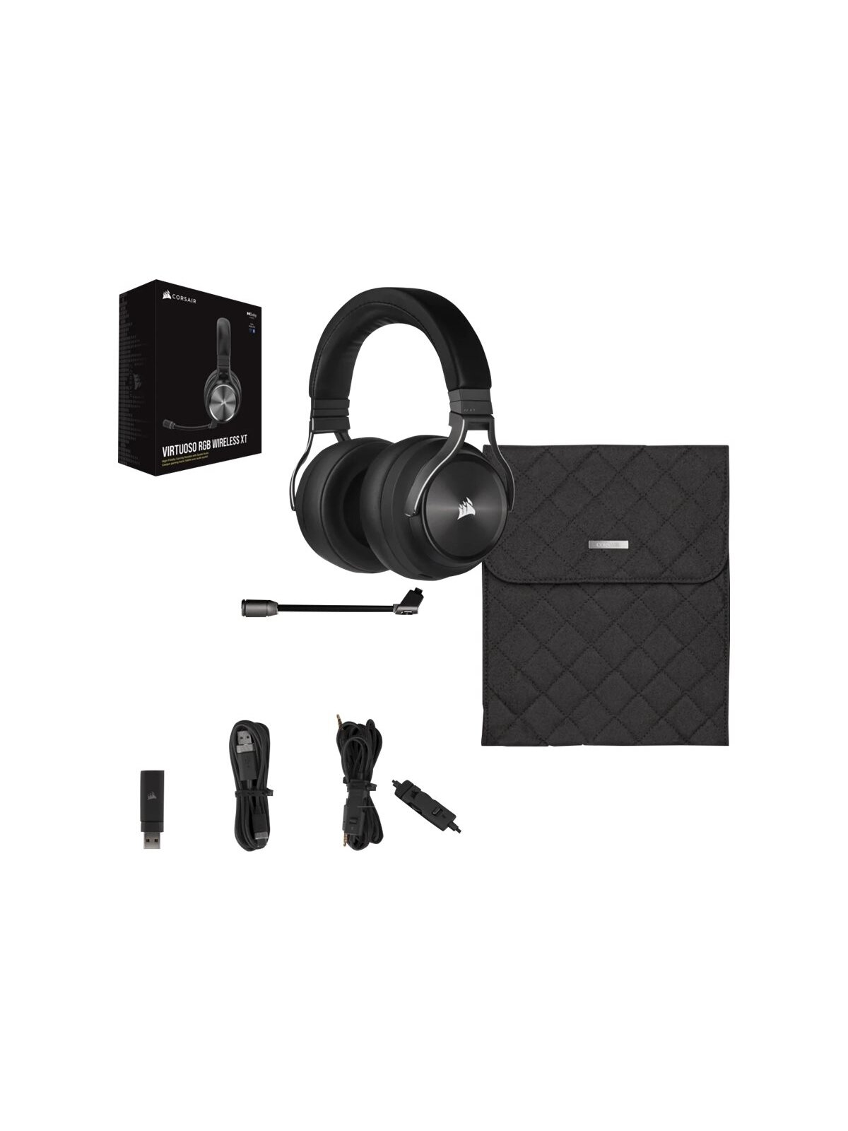 Corsair | High-Fidelity Gaming Headset | VIRTUOSO RGB WIRELESS XT | Wireless/Wired | Over-Ear | Black | Wireless 7 Corsair | High-Fidelity Gaming Headset | VIRTUOSO RGB WIRELESS XT | Wireless/Wired | Over-Ear | Black | Wireless 7