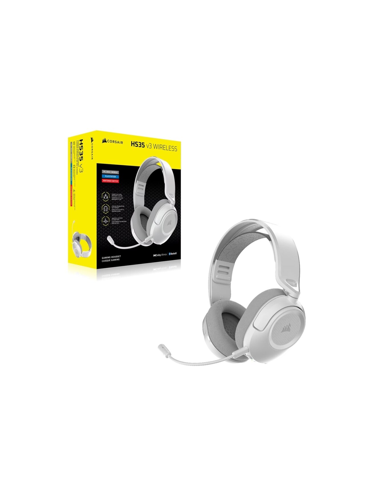 Corsair Gaming Headset | HS35 v3 | Bluetooth | Over-Ear | Microphone | Carbon | Wireless 2 Corsair Gaming Headset | HS35 v3 | Bluetooth | Over-Ear | Microphone | Carbon | Wireless 2