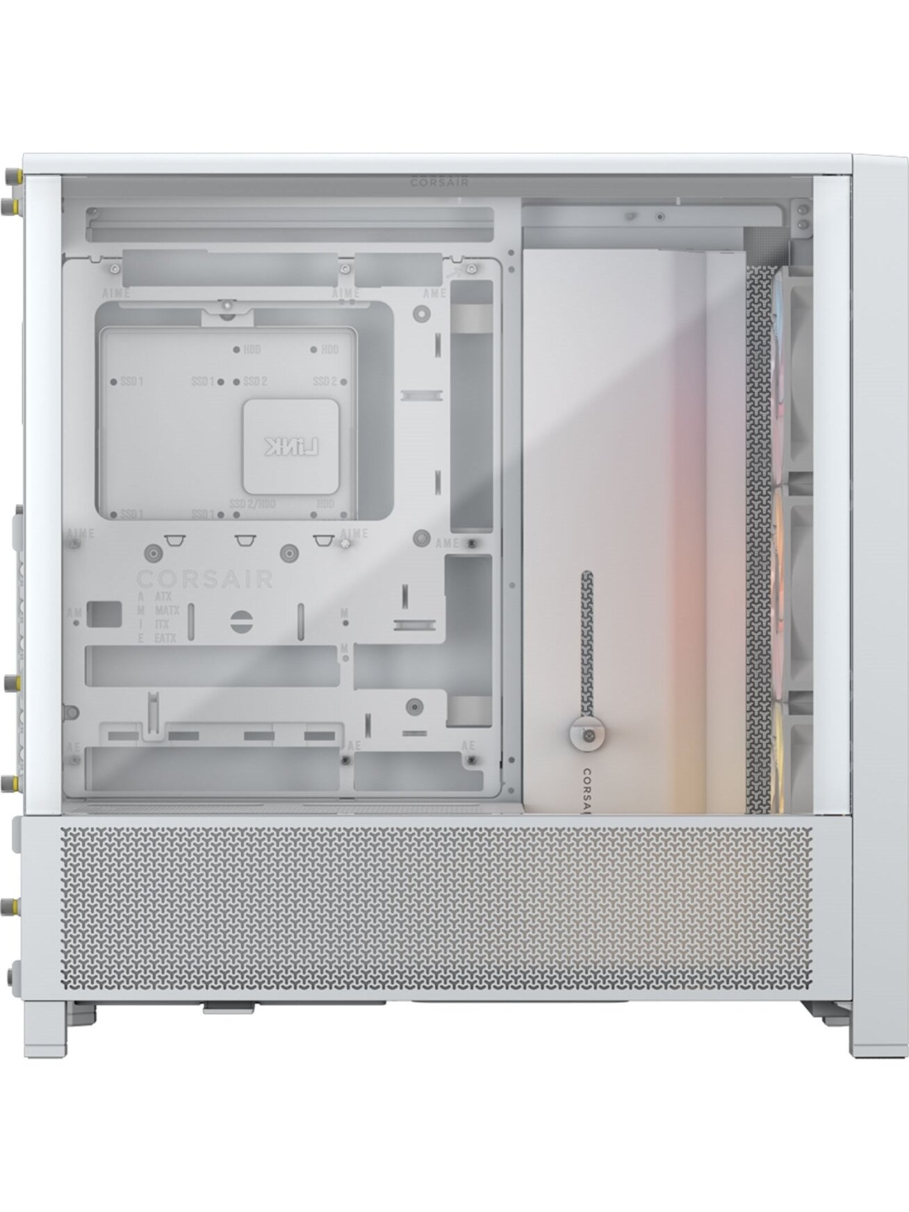 Corsair PC Case | Frame 4000D RS ARGB Modular | White | Mid-Tower 3