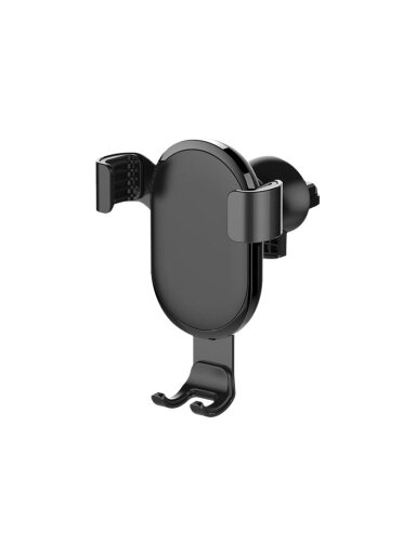 ColorWay | Metallic Gravity Holder For Smartphone | Adjustable | Clamp | Black | Fixation of the smartphone in one motion. Compact design, does not take up much space and does not obstruct the view. Soft coating, eliminates the appearance of scratches and