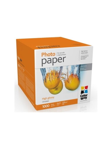 ColorWay Photo Paper, 1000 sheets | High Glossy | 230 g/m² | 10x15