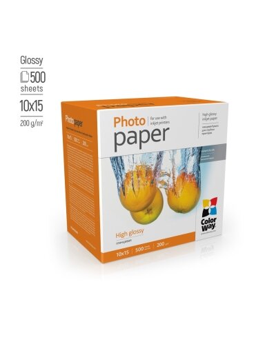 ColorWay Photo Paper, 500 sheets | High Glossy | 200 g/m² | 10x15