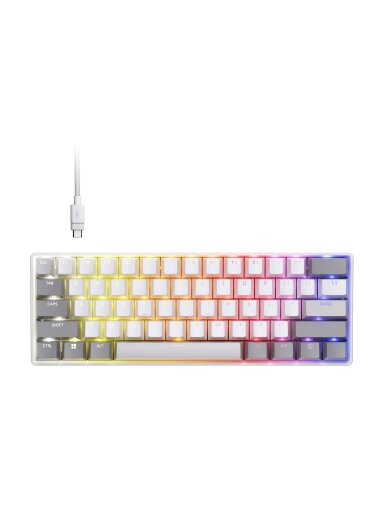 CORSAIR CLIPPER PRO MINI 60 Hall Effect Gaming Keyboard, Backlit RGB LED, CORSAIR MGX Core, White , PBT DS Keycaps CORSAIR CLIPPER PRO MINI 60 Hall Effect Gaming Keyboard, Backlit RGB LED, CORSAIR MGX Core, White , PBT DS Keycaps