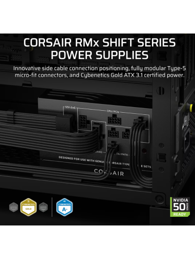 Corsair Fully Modular ATX Power Supply (EU) | RM750x SHIFT | 750 W | Black