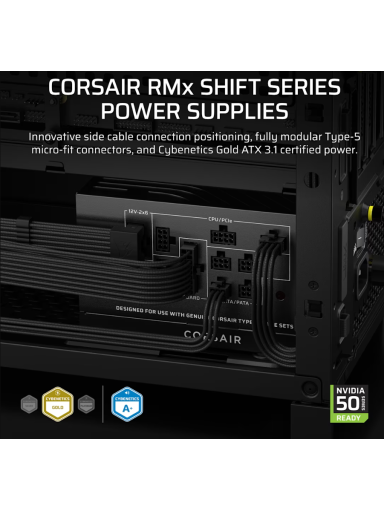 Corsair Fully Modular ATX Power Supply (EU) | RM850x SHIFT | 850 W | Black