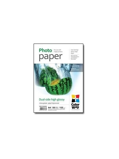 ColorWay Photo Paper, 50 sheets | Dual-side High Glossy | 155 g/m² | A4 ColorWay Photo Paper, 50 sheets | Dual-side High Glossy | 155 g/m² | A4