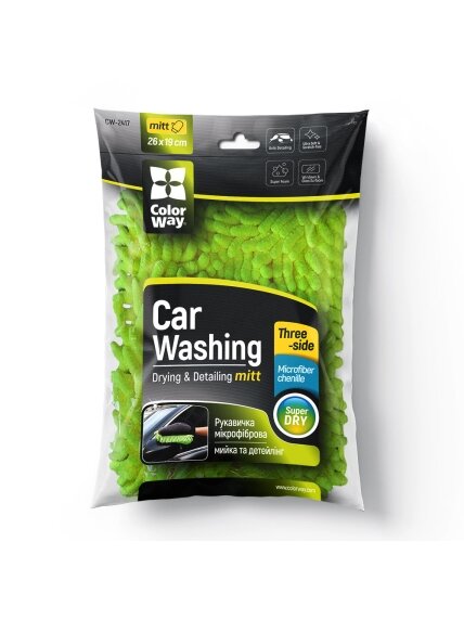 ColorWay | CW-2417 | Microfiber car wash and polish glove, double-sided