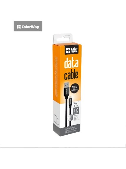 ColorWay | Data Cable | Apple Lightning | Charging cable | 2.1 A