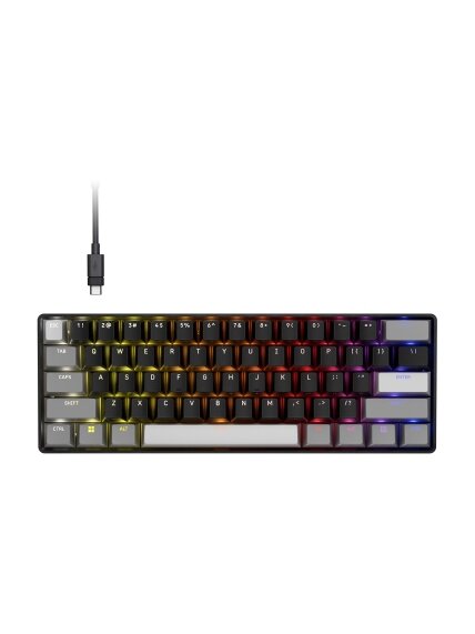 CORSAIR CLIPPER PRO MINI 60 Hall Effect Gaming Keyboard, Backlit RGB LED, CORSAIR MGX Core, Black PBT DS Keycaps | Corsair 1 CORSAIR CLIPPER PRO MINI 60 Hall Effect Gaming Keyboard, Backlit RGB LED, CORSAIR MGX Core, Black PBT DS Keycaps | Corsair 1
