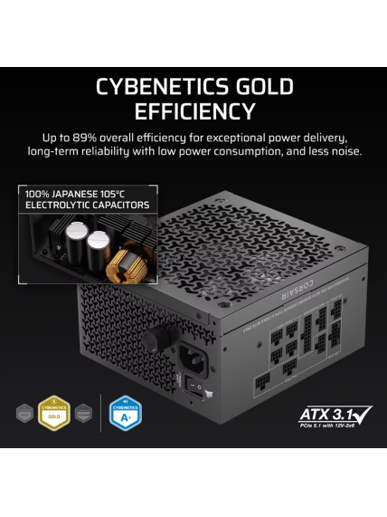 Corsair Fully Modular ATX Power Supply (EU) | RM850x SHIFT | 850 W | Black 5