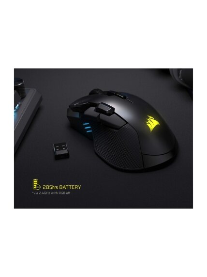 Corsair IRONCLAW SE | Gaming Mouse | Wireless/Wired | 2.4GHz, Bluetooth, USB-C | Black 3 Corsair IRONCLAW SE | Gaming Mouse | Wireless/Wired | 2.4GHz, Bluetooth, USB-C | Black 3