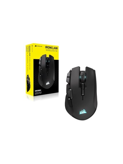Corsair IRONCLAW SE | Gaming Mouse | Wireless/Wired | 2.4GHz, Bluetooth, USB-C | Black Corsair IRONCLAW SE | Gaming Mouse | Wireless/Wired | 2.4GHz, Bluetooth, USB-C | Black