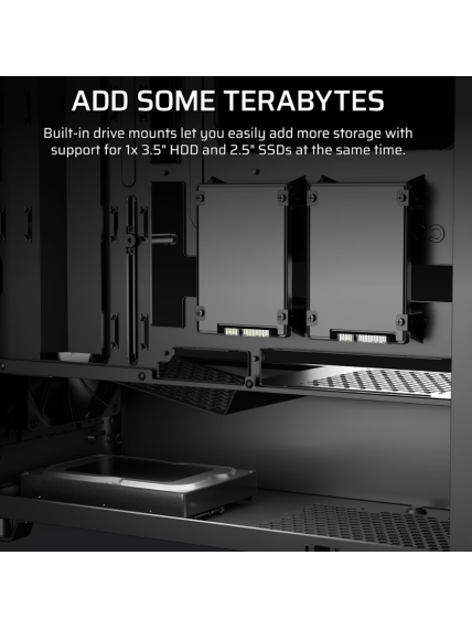 Corsair PC Case | 3200D RS | Black | Mid-Tower 6