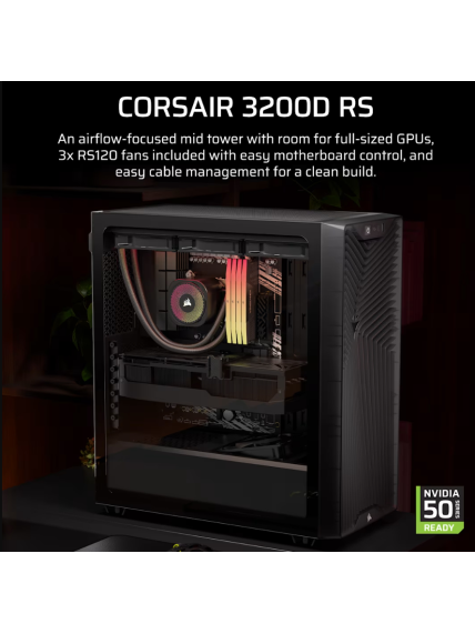 Corsair PC Case | 3200D RS | Smoke | Mid-Tower 1 Corsair PC Case | 3200D RS | Smoke | Mid-Tower 1